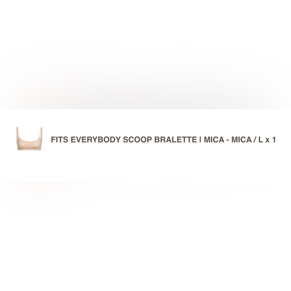 Skims “fits everybody scoop bralette”, NWT, never worn, color: mica - Picture 3 of 3